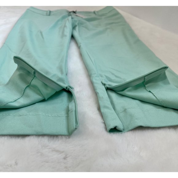 NWT Alice & Olivia Size 10 Stacey Slim-Fit Ankle Pants in Mint MSRP $275 - Picture 11 of 12
